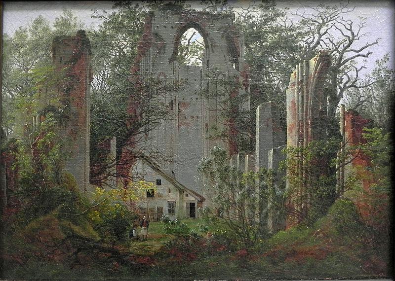 Caspar David Friedrich Ruins of Eldena Monastery near Greifswald Germany oil painting art
